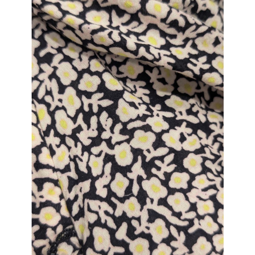 Women's H&M Floral Smocked Crop Top in Black, yellow, and White, Size S - Picture 7 of 9